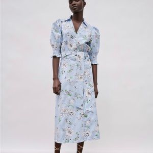 Zara floral midi dress